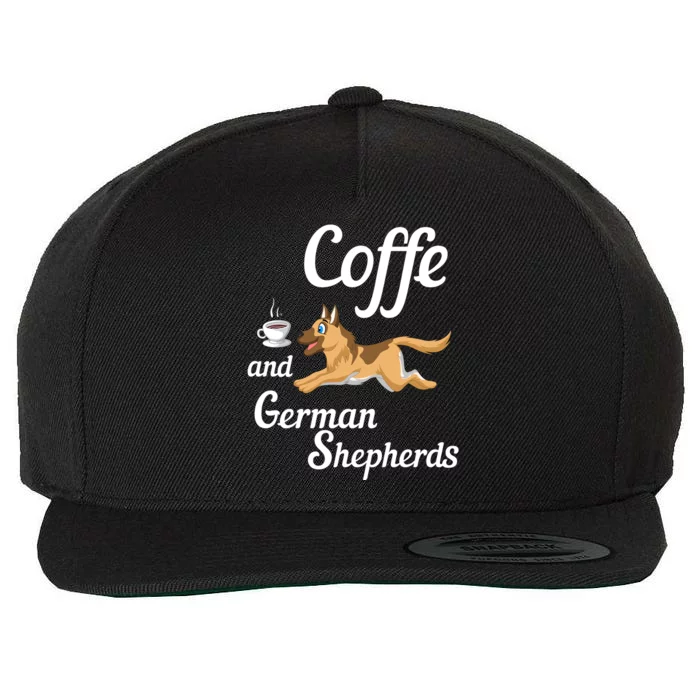 Coffee And German Shepherds Wool Snapback Cap