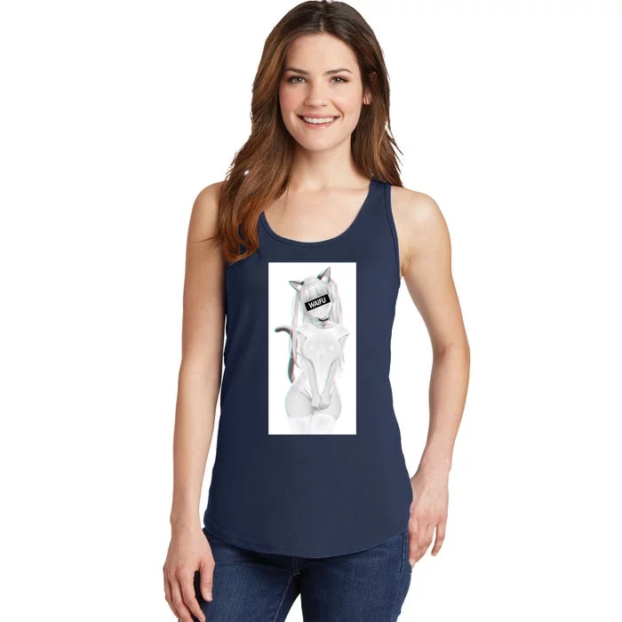 Cute Anime Girl Waifu Material Ladies Essential Tank