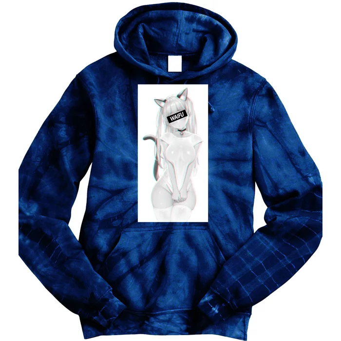 Cute Anime Girl Waifu Material Tie Dye Hoodie