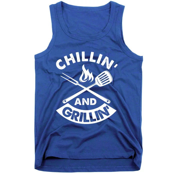 Chillin And Grillin Bbq Griller Smoker Grillmaster Great Gift Tank Top