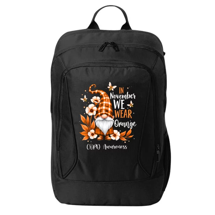 Copd Awareness Gnome In We Wear Orange Women Support City Backpack