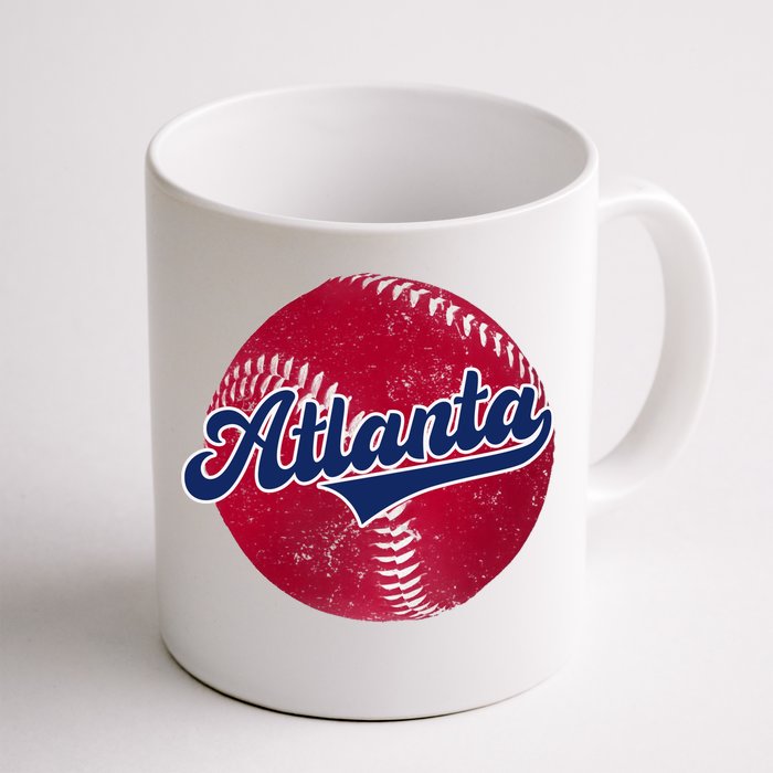 Classic Atlanta Georgia Baseball Fan Retro Vintage Front & Back Coffee Mug