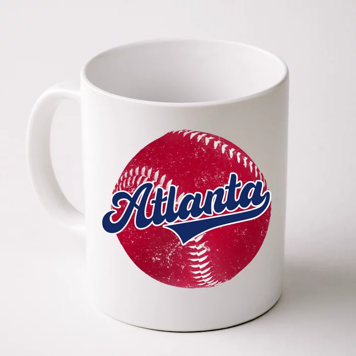 Classic Atlanta Georgia Baseball Fan Retro Vintage Front & Back Coffee Mug