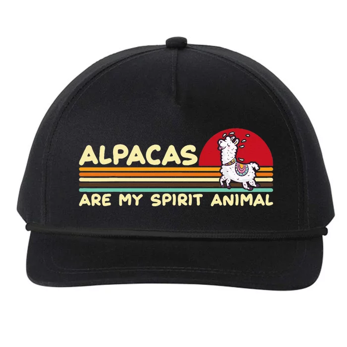 Cute Alpaca Groups Design Alpacas Are My Spirit Animal Snapback Five-Panel Rope Hat