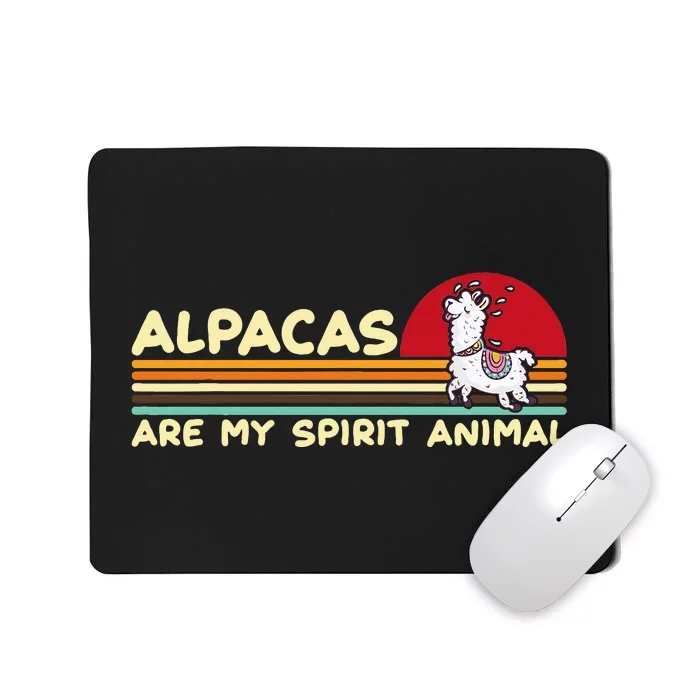 Cute Alpaca Groups Design Alpacas Are My Spirit Animal Mousepad