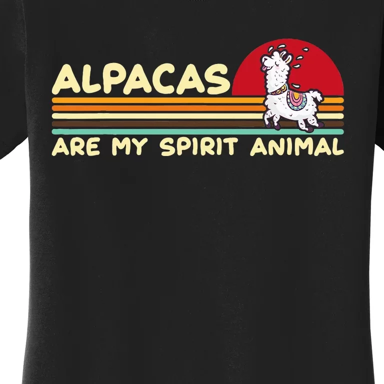 Cute Alpaca Groups Design Alpacas Are My Spirit Animal Women's T-Shirt