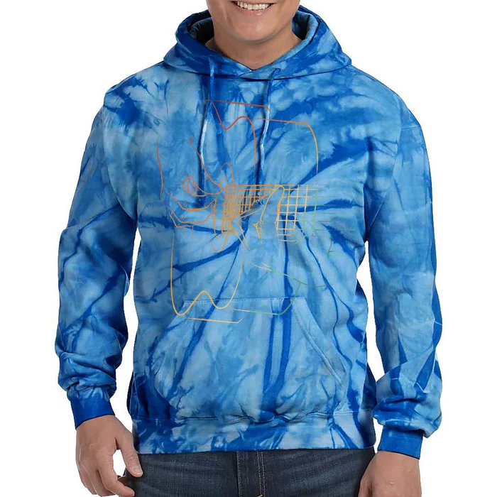 Cool Acoustic Guitar For Acoustic Guitar Player Tie Dye Hoodie