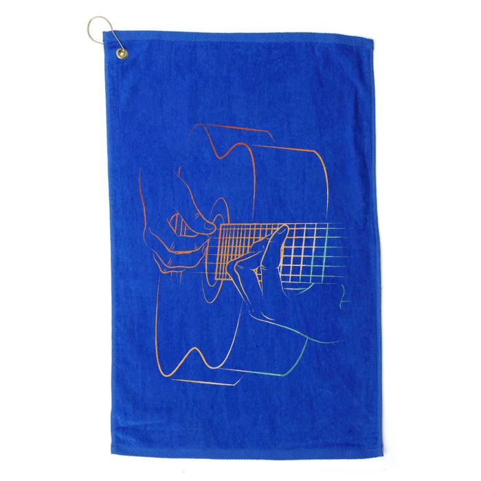 Cool Acoustic Guitar For Acoustic Guitar Player Platinum Collection Golf Towel