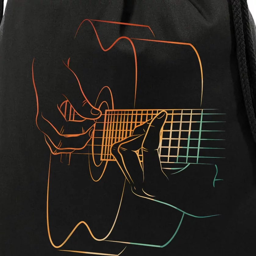 Cool Acoustic Guitar Acoustic Guitar Player Drawstring Bag