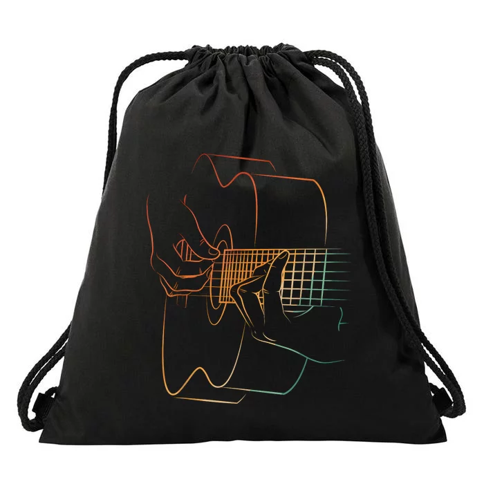 Cool Acoustic Guitar Acoustic Guitar Player Drawstring Bag