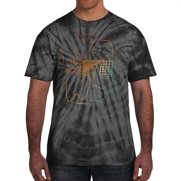 Cool Acoustic Guitar Acoustic Guitar Player Tie-Dye T-Shirt