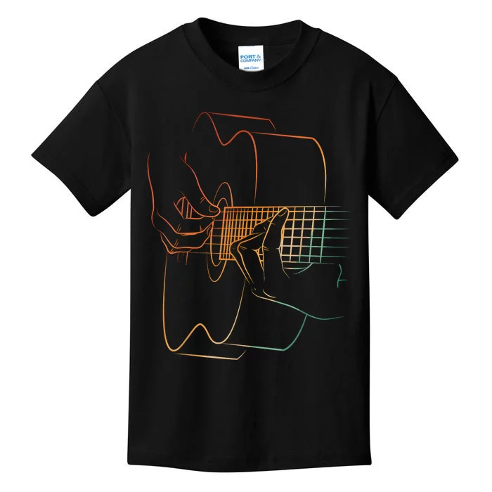 Cool Acoustic Guitar Acoustic Guitar Player Kids T-Shirt