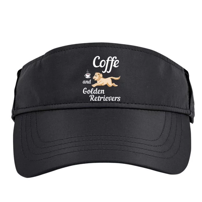 Coffee And Golden Retrivers Adult Drive Performance Visor