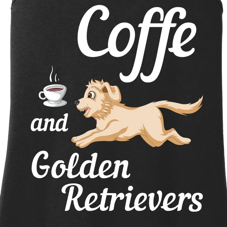 Coffee And Golden Retrivers Ladies Essential Tank