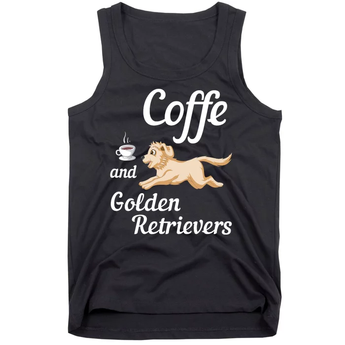 Coffee And Golden Retrivers Tank Top