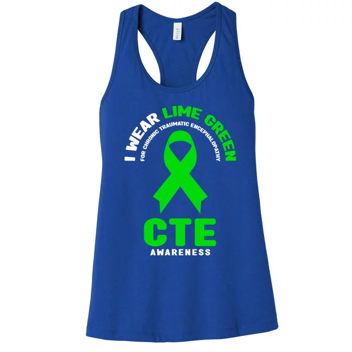 Cte Awareness Gift I Wear Lime Green For Cte Awareness Meaningful Gift Women's Racerback Tank