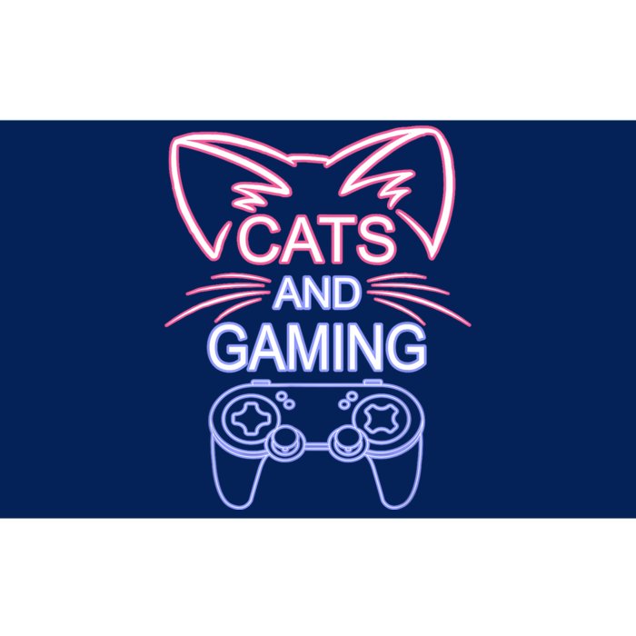 Cats And Gaming Funny Cat Lover Gaming Gift Gamer Bumper Sticker