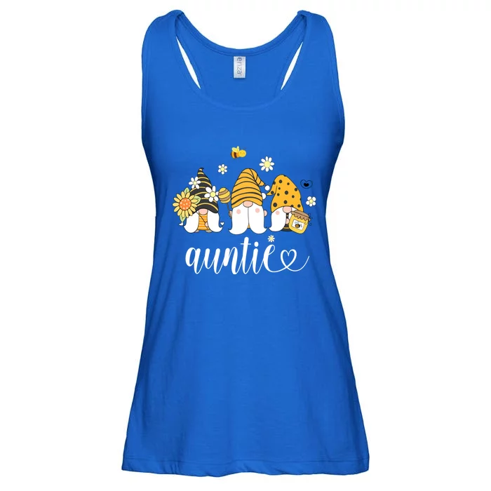 Cute Auntie Gnomes With Bees And Sunflower Country Style Funny Gift Ladies Essential Flowy Tank