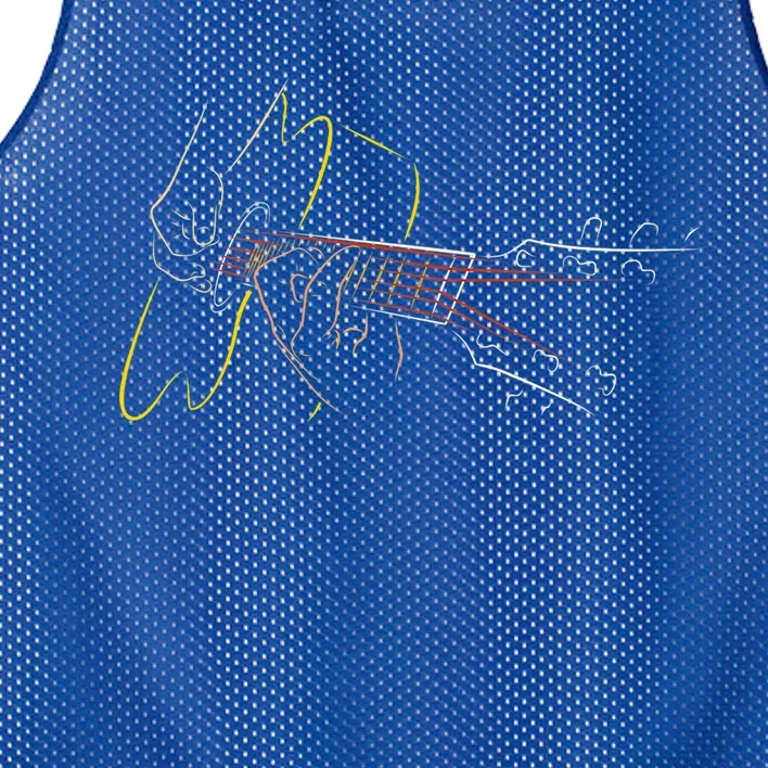 Cool Acoustic Guitar Player Gift Great Guitarist Or Band Gift Mesh Reversible Basketball Jersey Tank