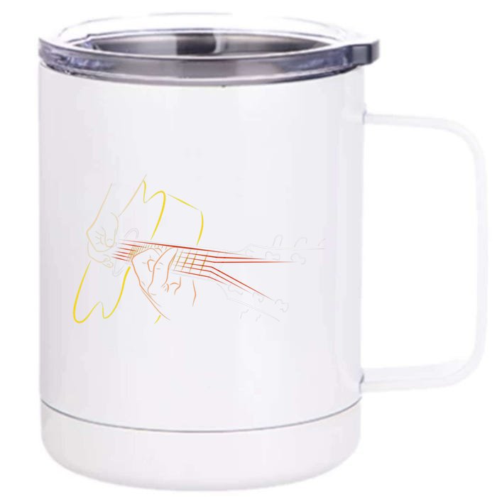 Cool Acoustic Guitar Player Gift Great Guitarist Or Band Gift Front & Back 12oz Stainless Steel Tumbler Cup