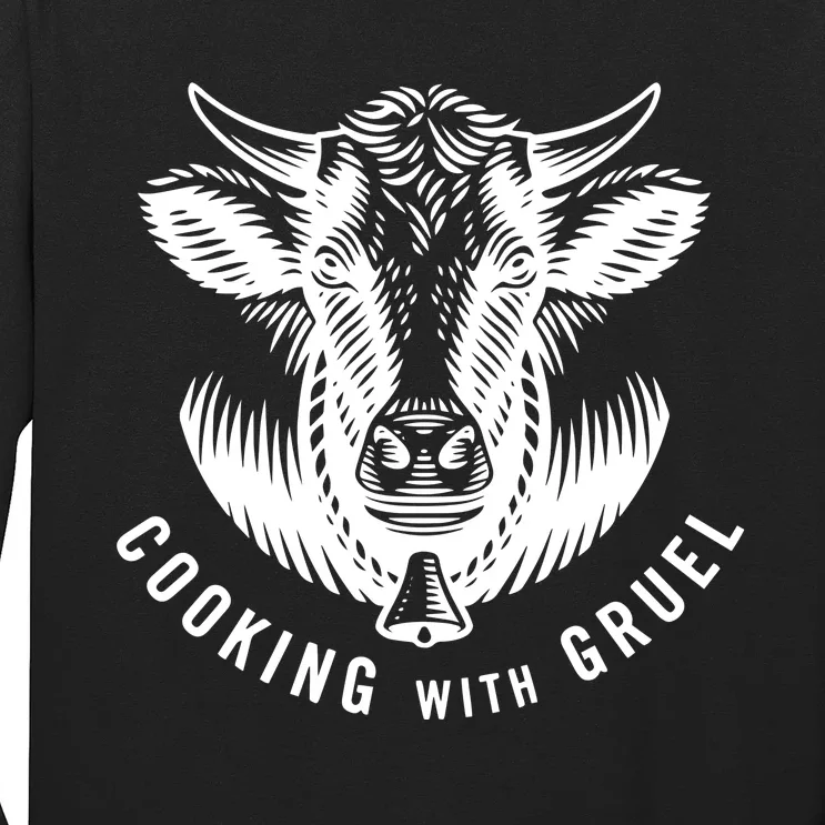 Chef Andrew Gruel Cooking With Gruel Eat More Meat Long Sleeve Shirt