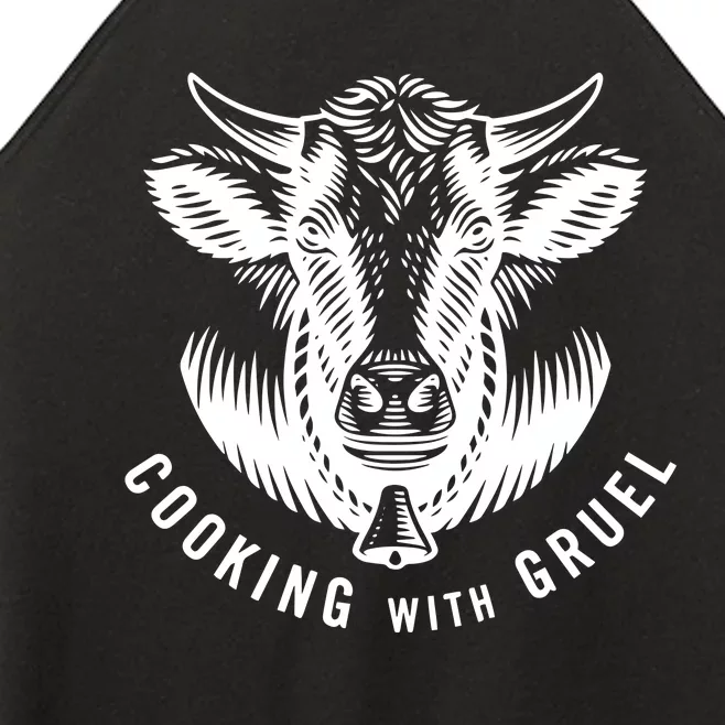 Chef Andrew Gruel Cooking With Gruel Eat More Meat Women’s Perfect Tri Rocker Tank