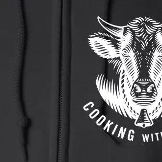 Chef Andrew Gruel Cooking With Gruel Eat More Meat Full Zip Hoodie