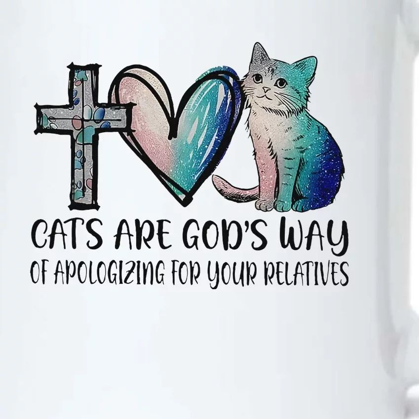 Cats Are GodS Apology Funny Design Black Color Changing Mug