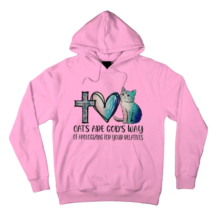 Cats Are GodS Apology Funny Design Hoodie