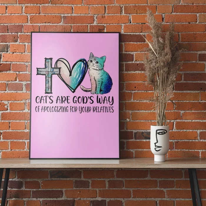 Cats Are GodS Apology Funny Design Poster