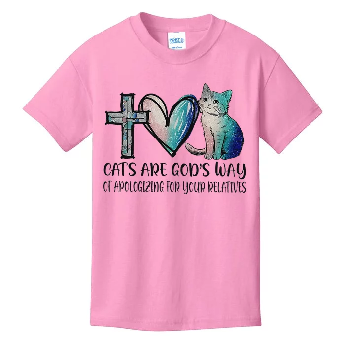 Cats Are GodS Apology Funny Design Kids T-Shirt