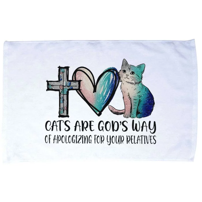 Cats Are GodS Apology Funny Design Microfiber Hand Towel