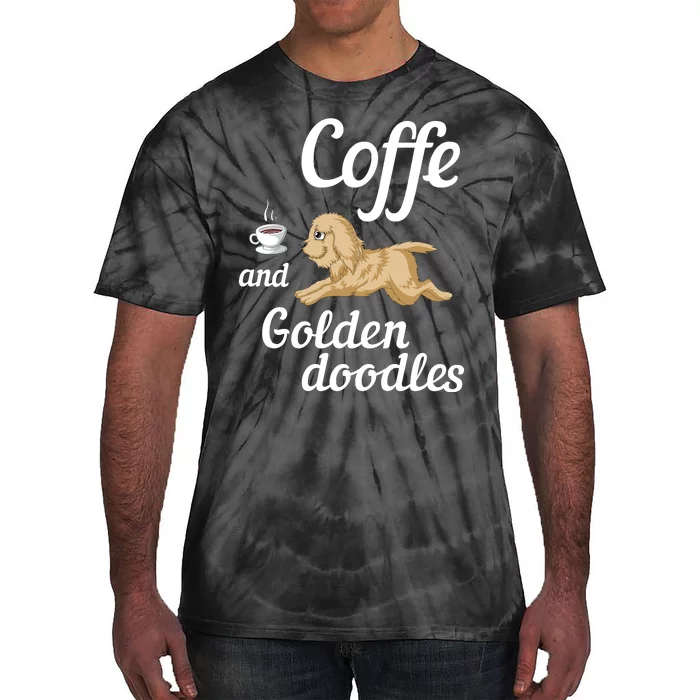 Coffee And Goldendoodles Tie-Dye T-Shirt