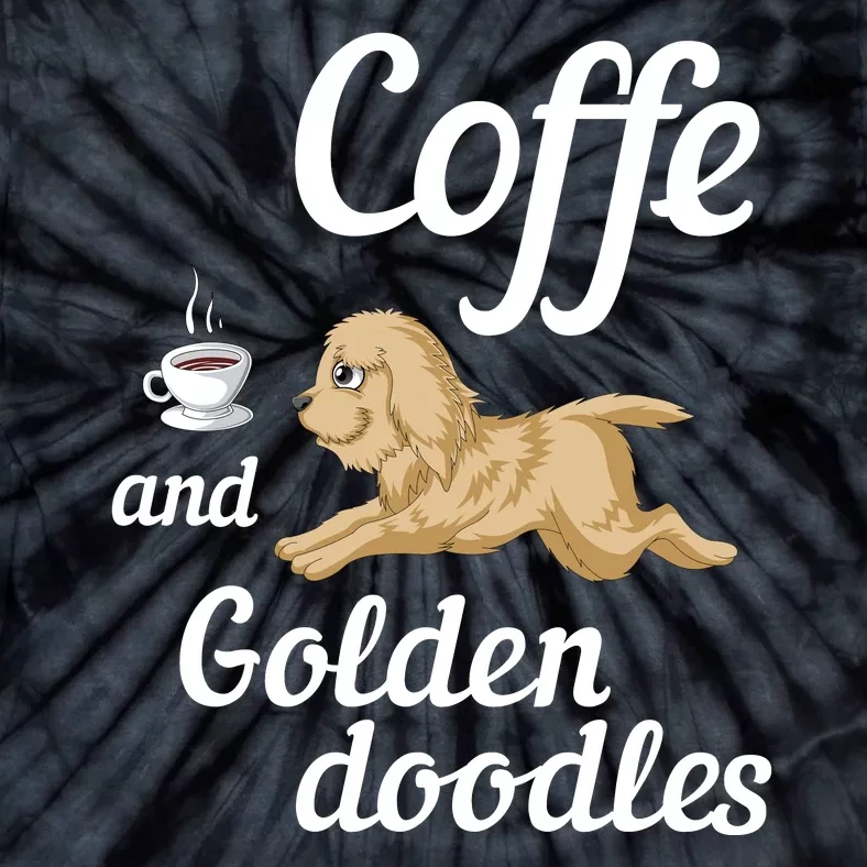 Coffee And Goldendoodles Tie-Dye T-Shirt