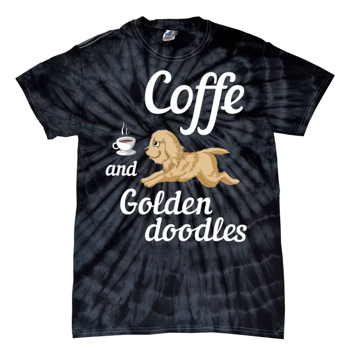 Coffee And Goldendoodles Tie-Dye T-Shirt