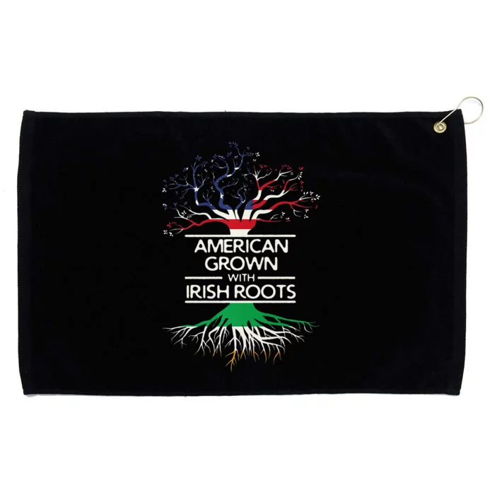 Cute American Grown With Irish Roots Design Gift Grommeted Golf Towel