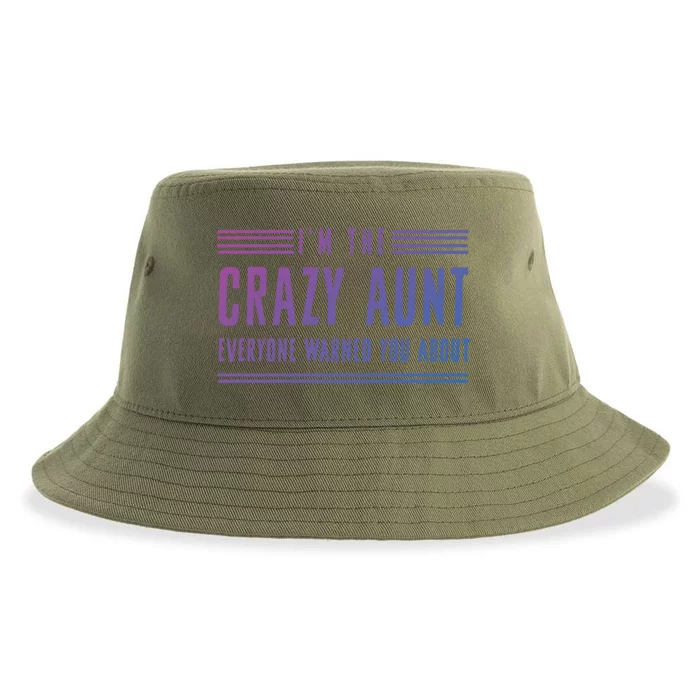 Crazy Aunt Gift For Sisters And Proud Aunts Gift Sustainable Bucket Hat