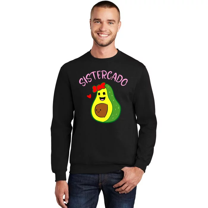 Cute Avocado Girl Face Happy Day Me You Brother Sistercado Sweatshirt