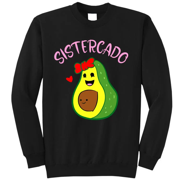 Cute Avocado Girl Face Happy Day Me You Brother Sistercado Sweatshirt