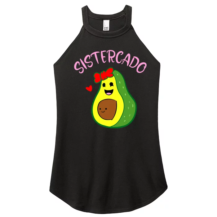 Cute Avocado Girl Face Happy Day Me You Brother Sistercado Women’s Perfect Tri Rocker Tank