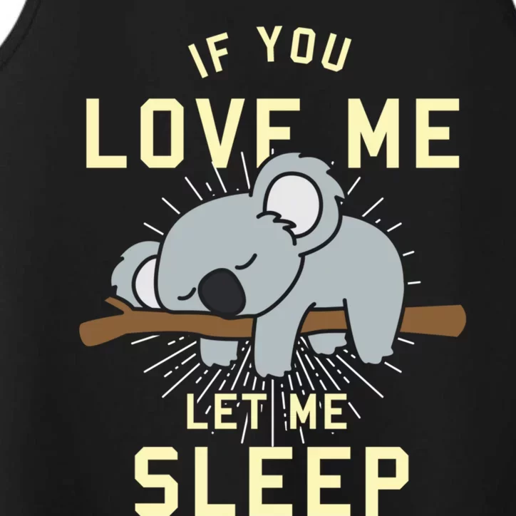 Cute Animal Gift Idea Sleeping Koala Performance Tank