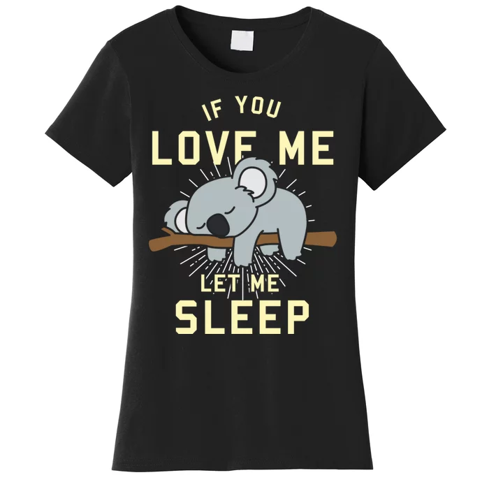 Cute Animal Gift Idea Sleeping Koala Women's T-Shirt