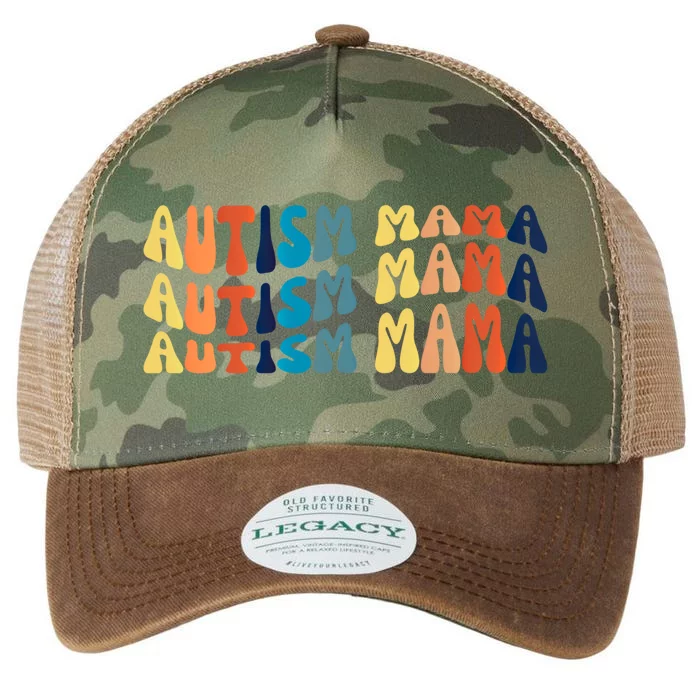 Cute And Groovy Autism Mama Gift Legacy Tie Dye Trucker Hat