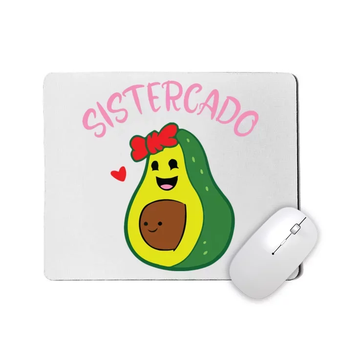 Cute Avocado Girl Face Happy Day Me You Brother Sistercado Mousepad