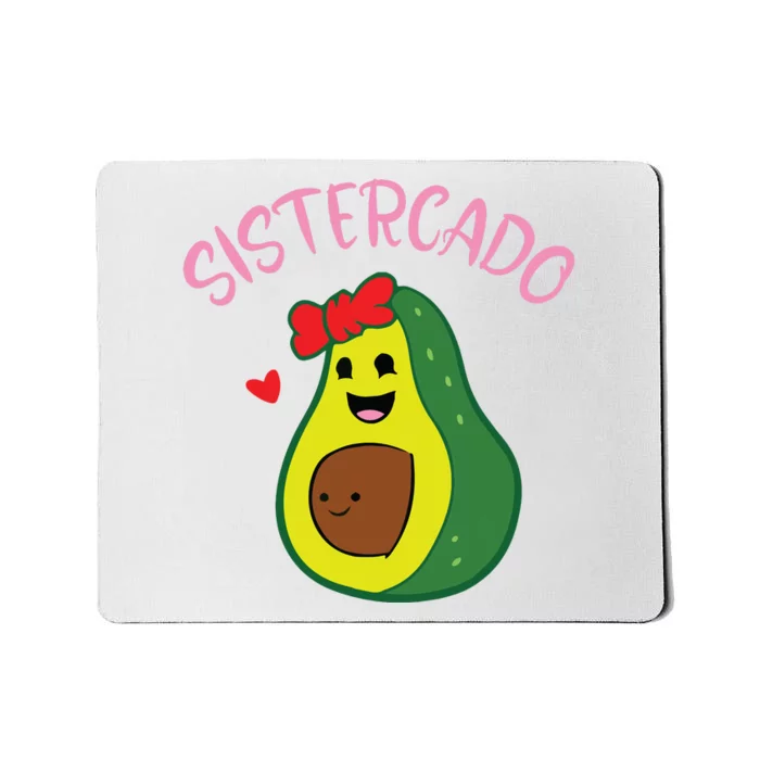 Cute Avocado Girl Face Happy Day Me You Brother Sistercado Mousepad