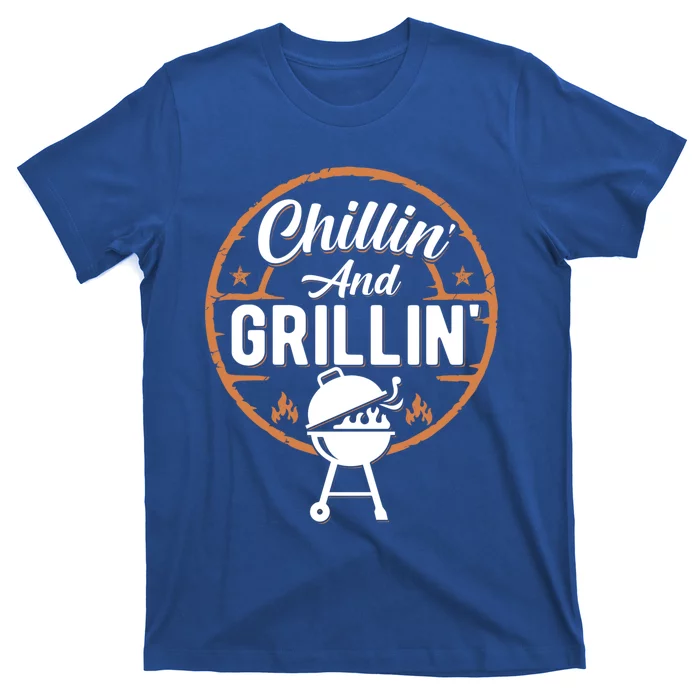 Chillin And Grillin Summer Outdoor Bbq Grilling Dad Fathers Gift T-Shirt