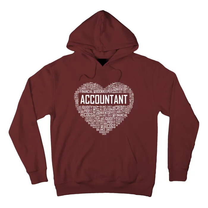 Certified Accountant Gifts Heart Accounting Graduate Gift Hoodie