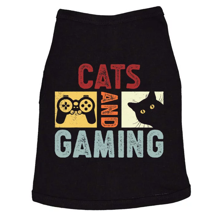 Cats And Gaming. Funny Cats And Gaming Lover Doggie Tank