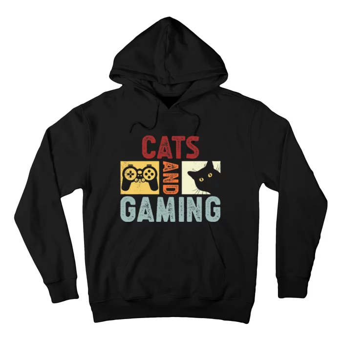 Cats And Gaming. Funny Cats And Gaming Lover Hoodie