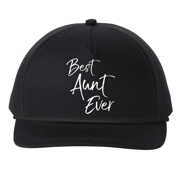 Cute Aunt Gift From Niece And Nephew Awesome Best Aunt Ever Funny Gift Snapback Five-Panel Rope Hat